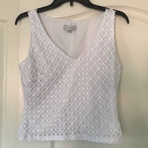 TAHARI ARTHUR S. Levine V neck crocheted top  4
